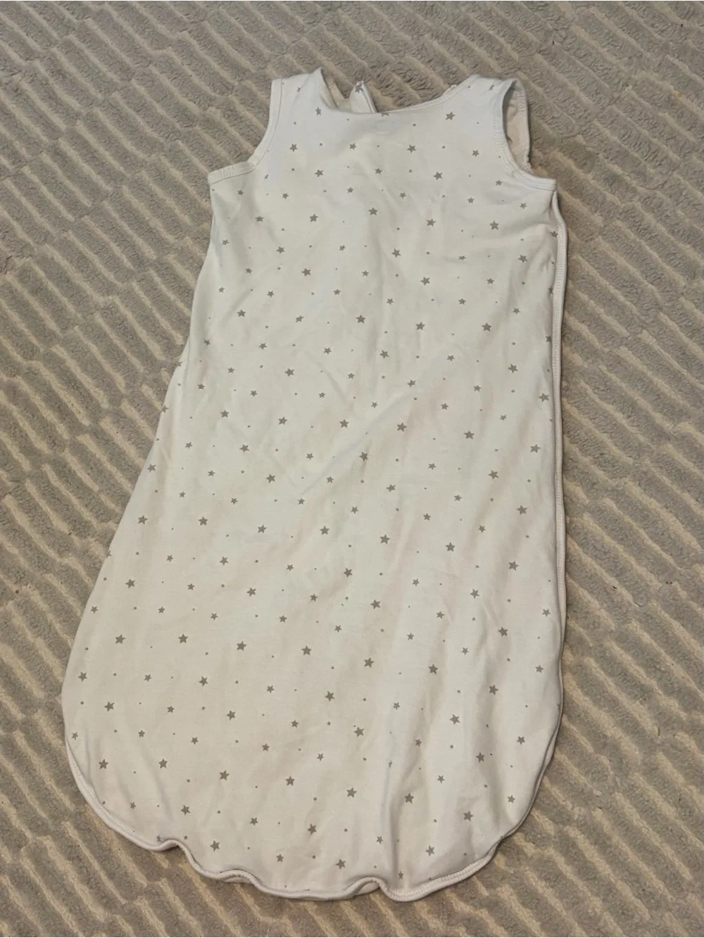 Sleepsack Swaddle in White with Silver Stars